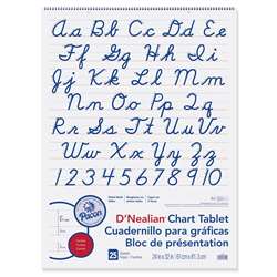 D Nealian Chart Tablet Cursive By Pacon