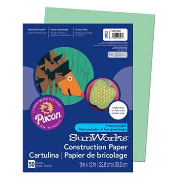 Construction Paper Light Grn 9X12 By Pacon