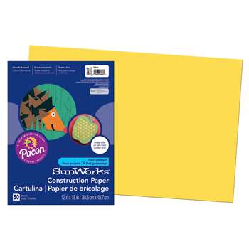 Construction Paper Yellow 12X18 By Pacon