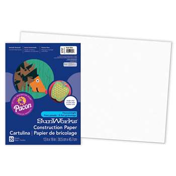 Construction Ppr Bright White 12X18 By Pacon