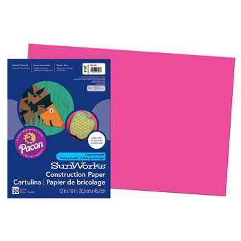 Construction Paper Hot Pink 12X18 By Pacon