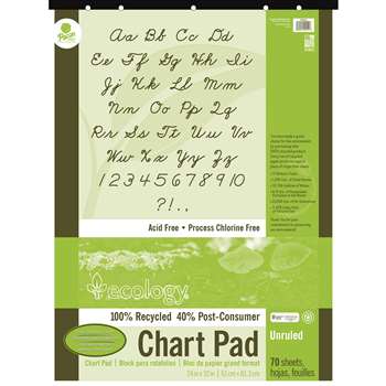 Ecology Recycled Chart Pad 70 Shts Unruled, PAC945510