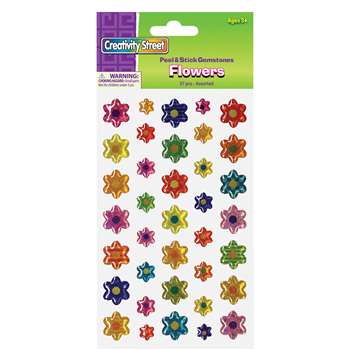 Gemstone Stickers Flowers 37 Pc, PACAC1640