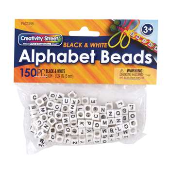 Alphabet Beads Black & White Creativity Street, PACAC3255