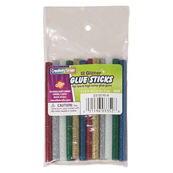 12Pk Hot Glitter Glue Sticks, PACAC3352