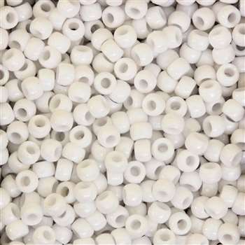 Pony Beads White 1000 Pieces, PACAC355202