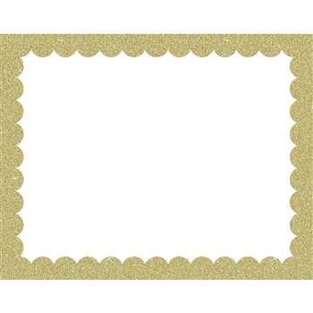 Poster Board Gold Glitter Scalloped 25 Sheets, PACCAR40011