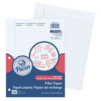 Pacon Filler Paper Wide Rule 3/8&quot; Ruling, PACMMK09250