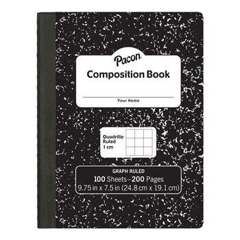 BLACK MARBLE COMPOSITION BOOK 1 CM - PACMMK37105
