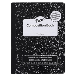 COLLEGE COMP BOOK W/DRY ERASE BLK - PACMMK37106DE