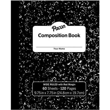 Black Composition Book 975x775, PACMMK37130