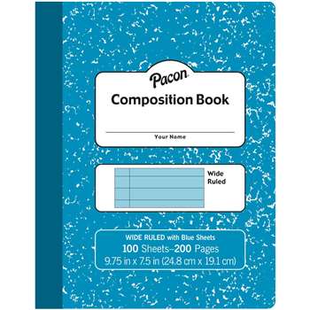 PASTEL BLUE COMPOSITION BOOK WIDE - PACMMK37170
