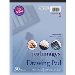 Real Images Drawing Pad Heavyweight 9X12 30 Sheets, PACMMK50151
