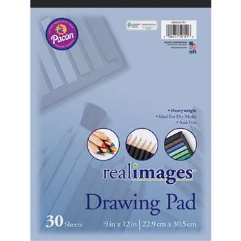Real Images Drawing Pad Heavyweight 9X12 30 Sheets, PACMMK50151