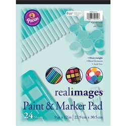 Real Images Paint & Markr Pad Heavy 9X12 24 Sheets, PACMMK50154