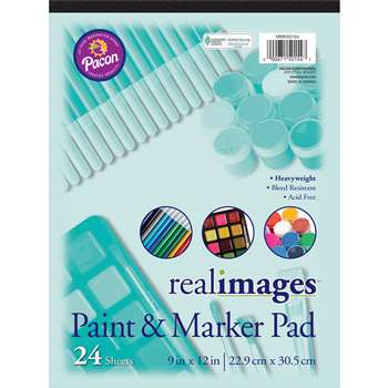Real Images Paint & Markr Pad Heavy 9X12 24 Sheets, PACMMK50154