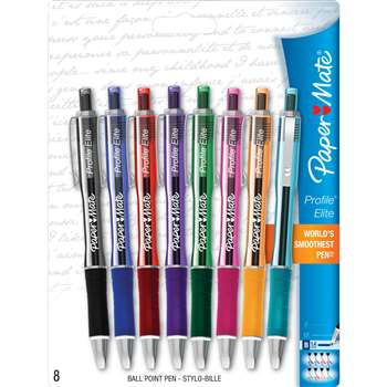 Papermate Profile Elite Pens 8Pk Assorted By Sanford Lp