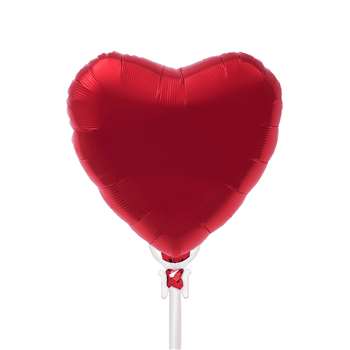 9&quot; Red Foil Heart On A Stick, PBN58913