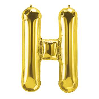 16&quot; Foil Balloon Gold Letter H, PBN59510