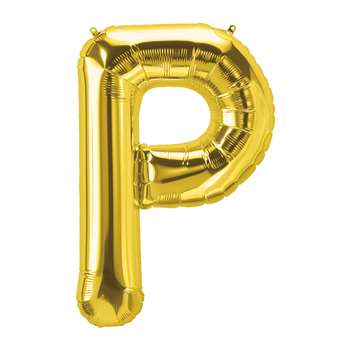 16&quot; Foil Balloon Gold Letter P, PBN59526