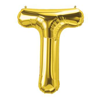 16&quot; Foil Balloon Gold Letter T, PBN59534