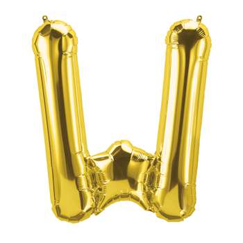 16&quot; Foil Balloon Gold Letter W, PBN59540