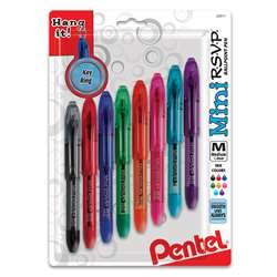 Pentel Rsvp Mini Ballpoint Pens 8Pk, PENBK91MNBP8M