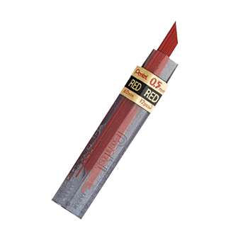 Pentel Hb Super Hi Polymer 05Mm Red Leads, PENPPR5