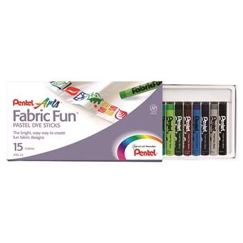 Pentel 15 Color Fabric Fun Dye Sticks Set By Pentel Of America