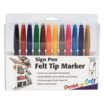 Shop Pentel Sign Pens 12 Count Assorted - Pens52012 By Pentel Of America