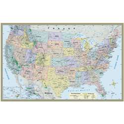 Us Map Laminated Poster 50 X 32 By Barcharts