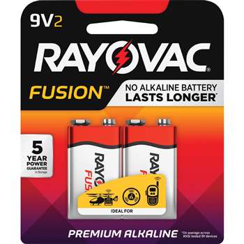 Rayovac 9-Volt Fusion Advanced Alkaline Batteries - RAYA16042TFUSK