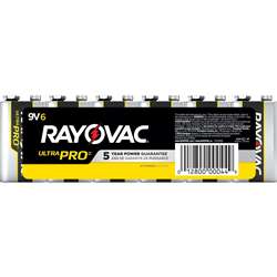Rayovac 9-Volt Ultra-Pro Alkaline Battery - RAYAL9V6