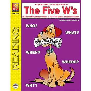 The 5 Ws 2Nd Grade Reading Level By Remedia Publications