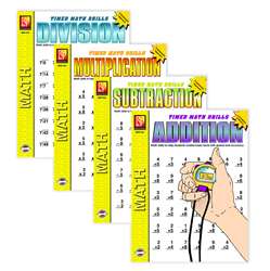 Timed Math Drills 4-Set Books 4 Books By Remedia Publications