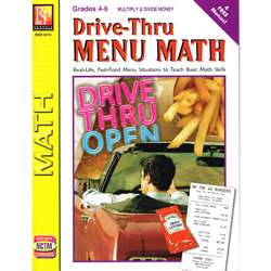 Drive Thru Menu Math Multiply & Divide Money By Remedia Publications
