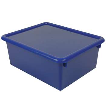 Stowaway Blue Letter Box With Lid 13 X 10-1/2 X 5 By Romanoff Products