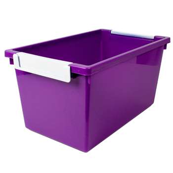 5Qt Purple Tattle Tray W Label Hold, ROM53406