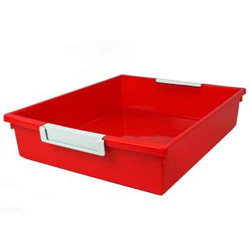 6Qt Red Tattle Tray W Label Hold, ROM53502