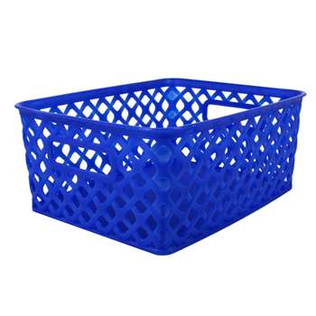 Small Blue Woven Basket, ROM74004
