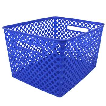 Large Blue Woven Basket, ROM74204