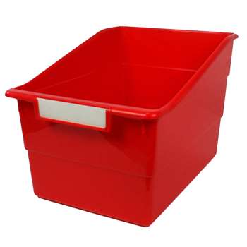 Wide Red File With Label Holder, ROM77302