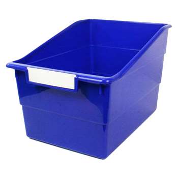 Wide Blue File With Label Holder, ROM77304