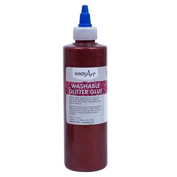 Washable Glitter Glue 8 Oz Red Handy Art, RPC146020