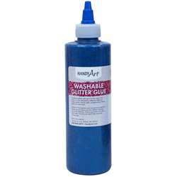 Washable Glitter Glue 8 Oz Blue Handy Art, RPC146030