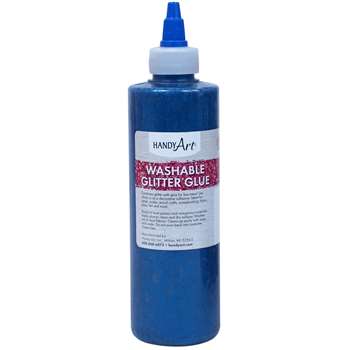 Washable Glitter Glue 8 Oz Blue Handy Art, RPC146030