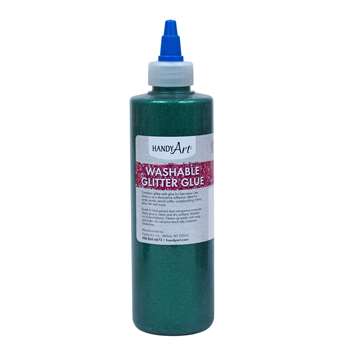 Washable Glitter Glue 8 Oz Green Handy Art, RPC146045