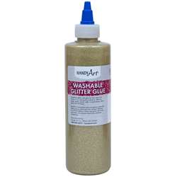 Washable Glitter Glue 8 Oz Gold Handy Art, RPC146162