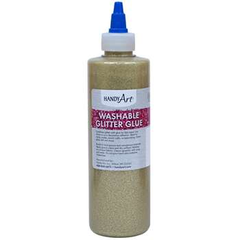 Washable Glitter Glue 8 Oz Gold Handy Art, RPC146162