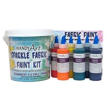 Handy Art Fabric Paint Sparkle Kit 9 - 4Oz Bottles By Rock Paint / Handy Art